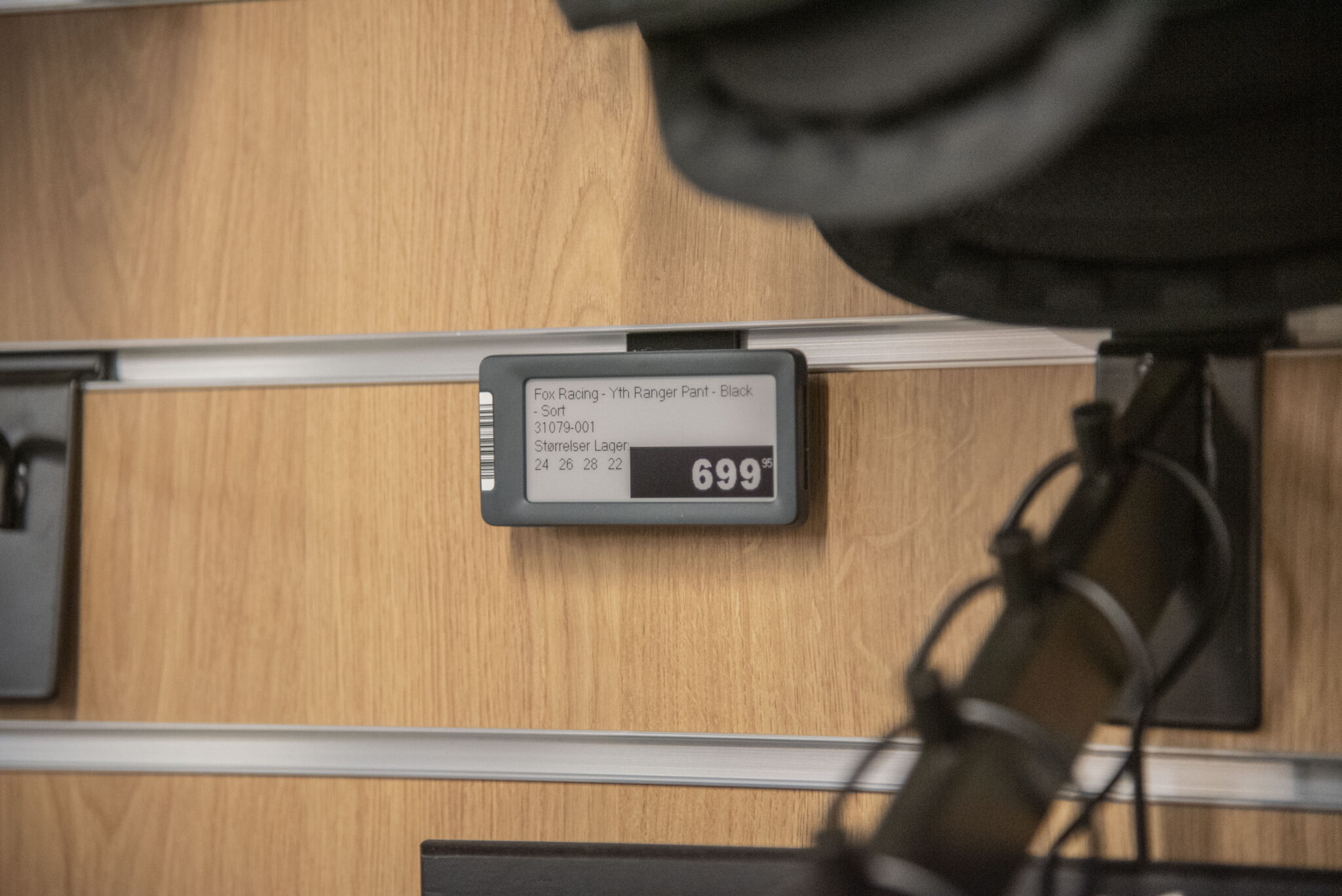 Storleksinformation med elektroniska hyllkantsetiketter