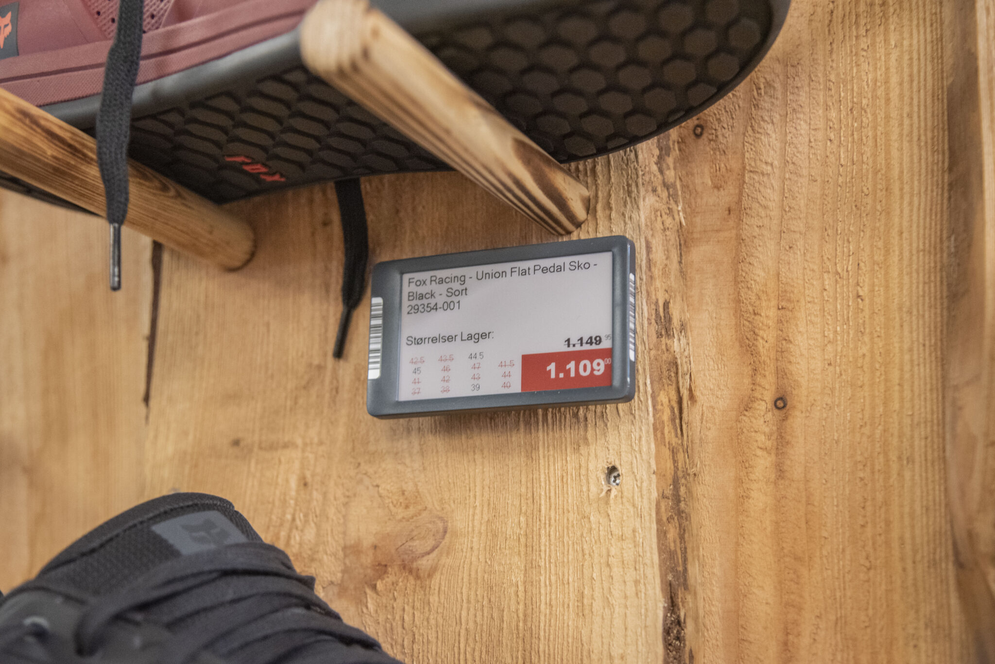 Storleksinformation med elektroniska hyllkantsetiketter