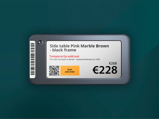 Delfi Technologies elektroniske hylleetiketter