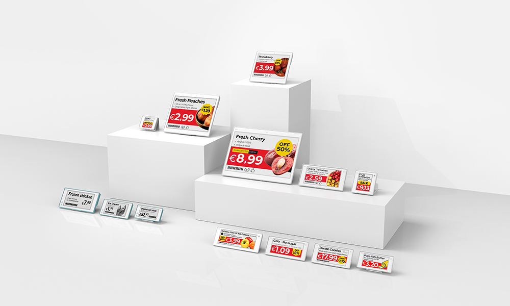 Med ultrahurtig trådløs ydeevne leveres opdateringer i realtid og synkroniseres problemfrit med pos- og erp-systemer - hvilket sikrer, at dine priser og produktinformationer altid er nøjagtige. Det avancerede 4-farvers e-ink display og det slanke unibody-design giver et moderne udseende på enhver hylde, mens op til 8 siders indhold og 7 led-farver gør det ideelt til kampagner, guidede arbejdsgange og forbedret kundekommunikation.