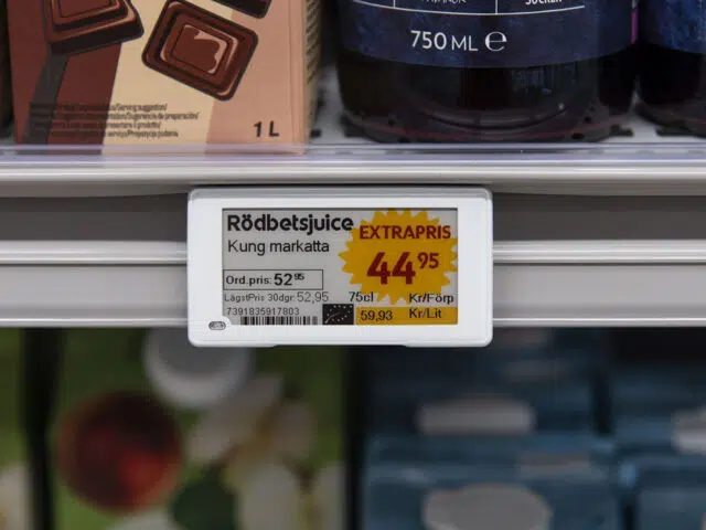 Breece elektroniska hyllkantsetiketter
